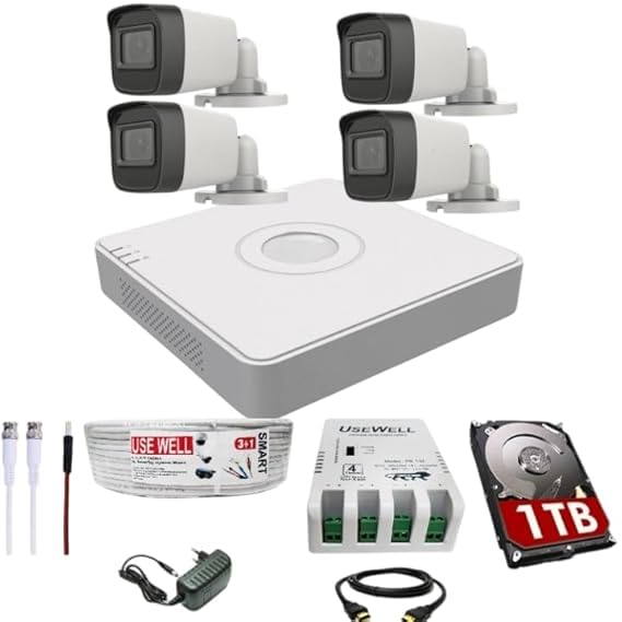 Generic 4 Channel DVR with 5 MP 1 Dome 1 Bullet Cameras