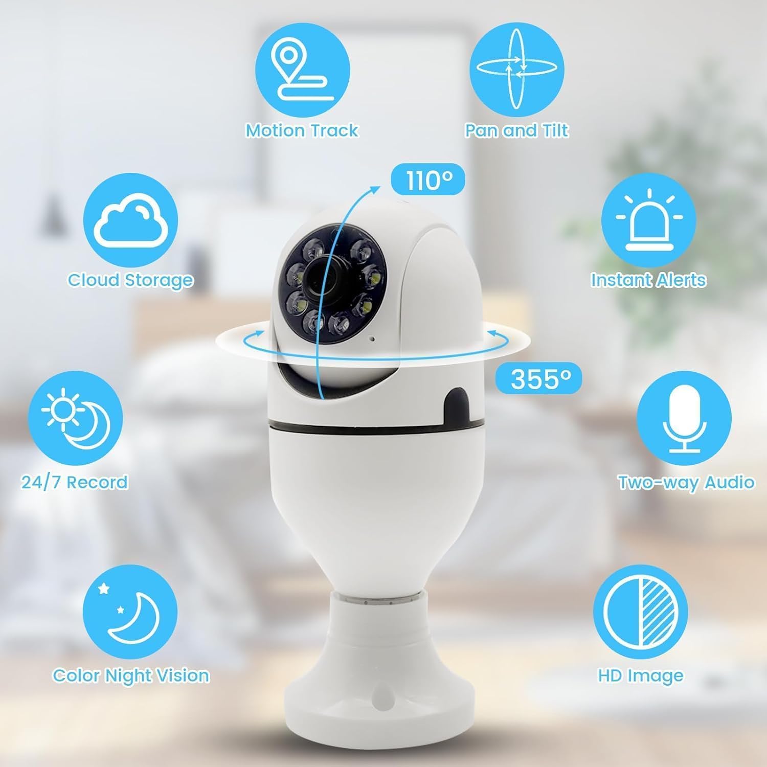 TP PLUS 3MP Full HD Smart Bulb Camera - Image 2