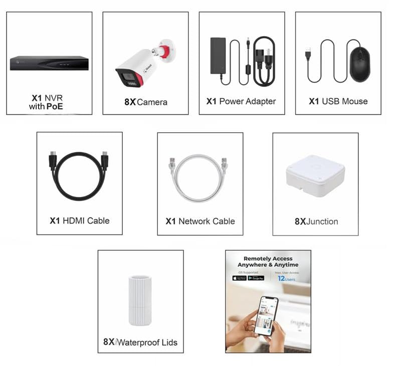 QIDOTS 8 Channel CCTV Combo Set 4K 8 MP - Image 3