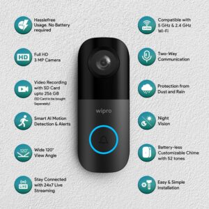 wipro Smart Wi-Fi Video Doorbell