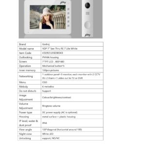 Godrej Video Door Phone